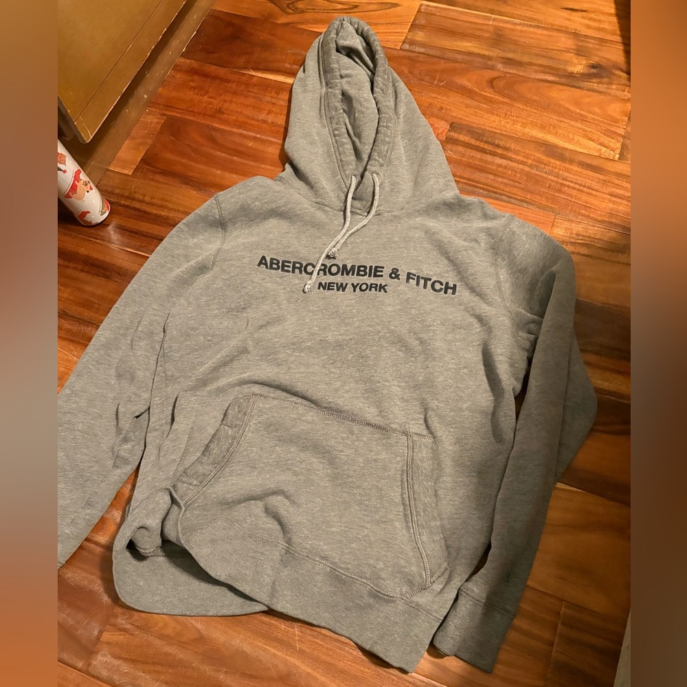 Abercrombie &‎ Fitch Gray Hoodie New York Logo Size Small